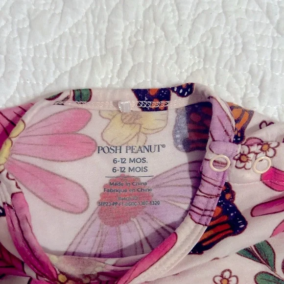 6-12 month posh peanut bamboo long sleeved twirl dress with bodysuit - Picture 2 of 2